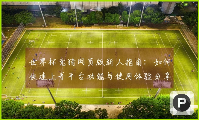 世界杯竞猜网页版新人指南：如何快速上手平台功能与使用体验分享